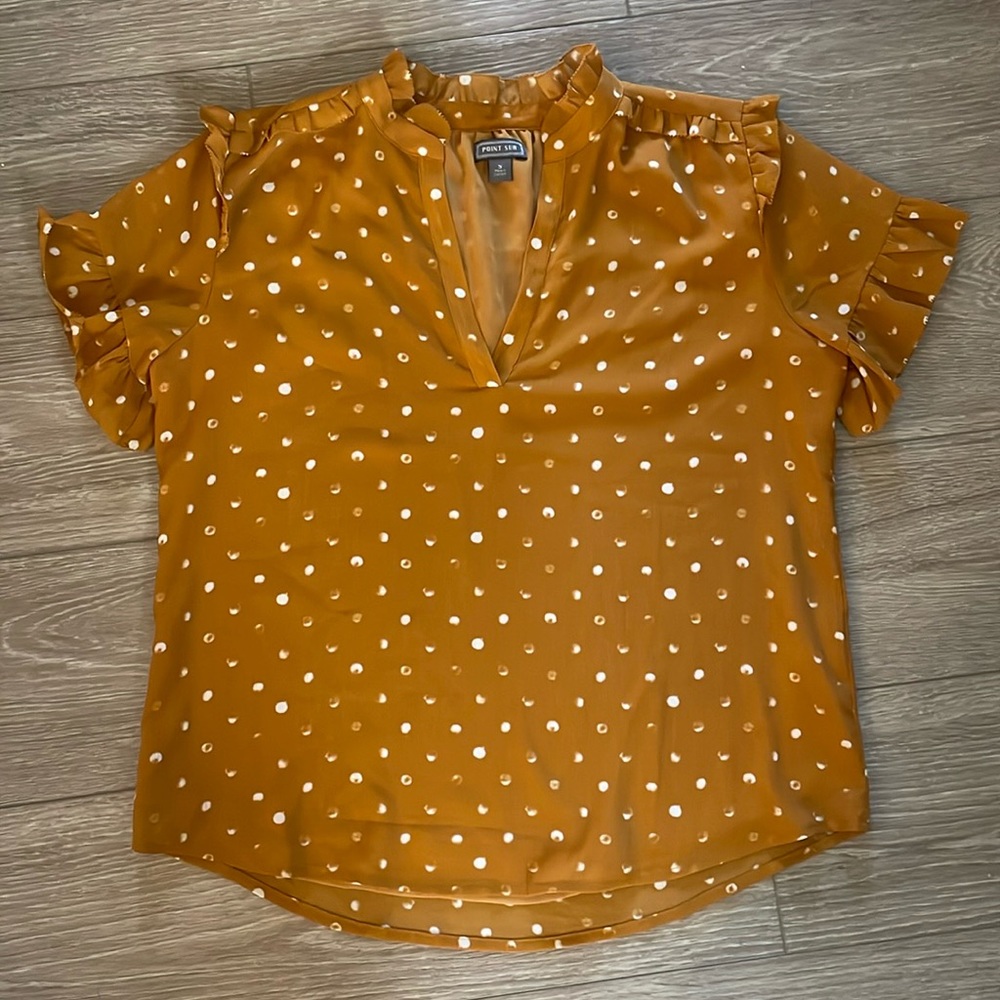 Mustard Point Sur Blouse